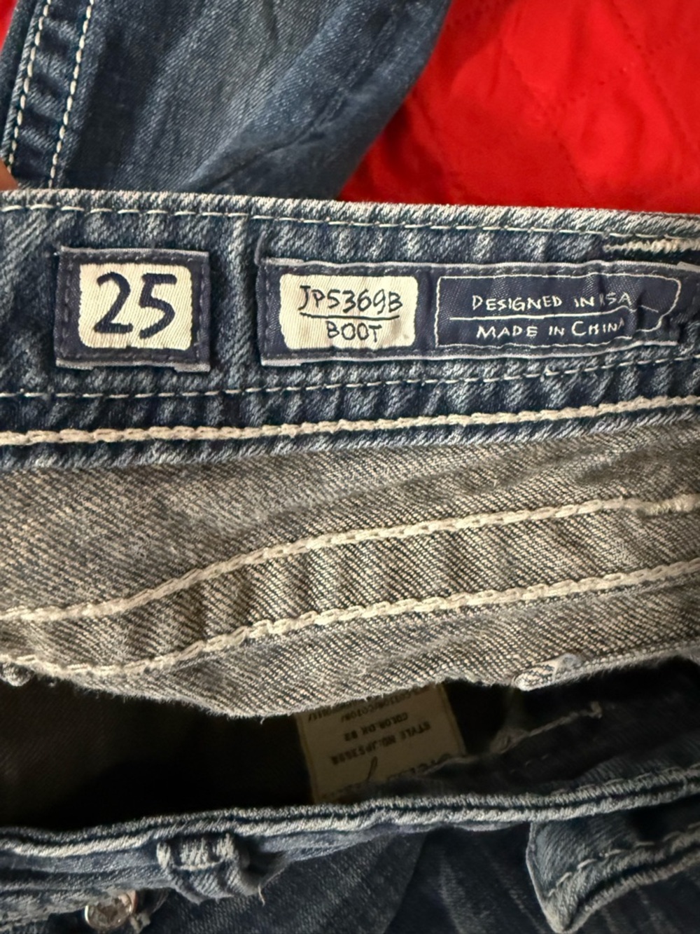 Miss Me Indigo Flare Jeans with Embellished Pockets - Picture 8 of 9